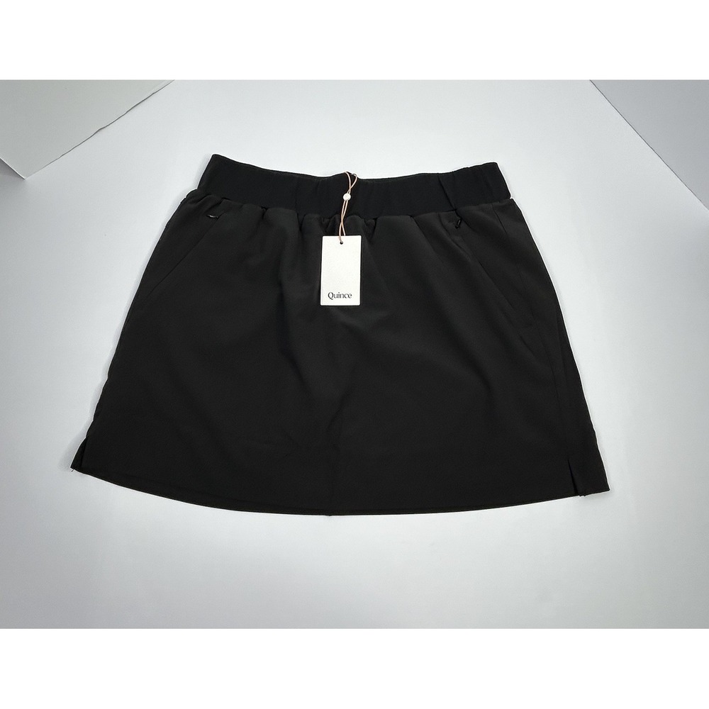 Quince Black Elastic Waist Women's Shorts